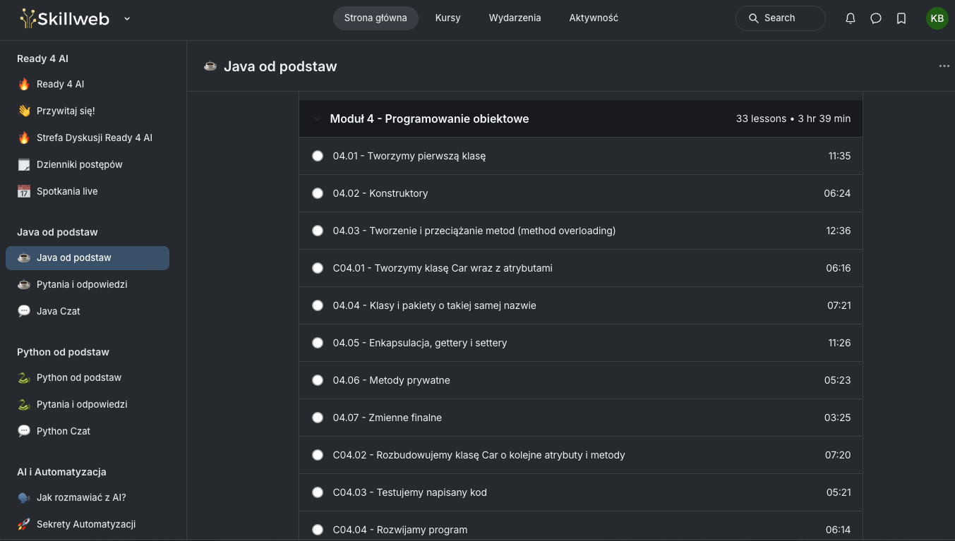 Skillweb platform - społeczność AI i automatyzacji