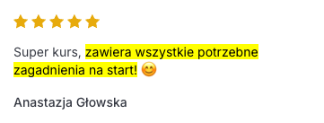 Opinia uczestnika kursu Java od podstaw 5